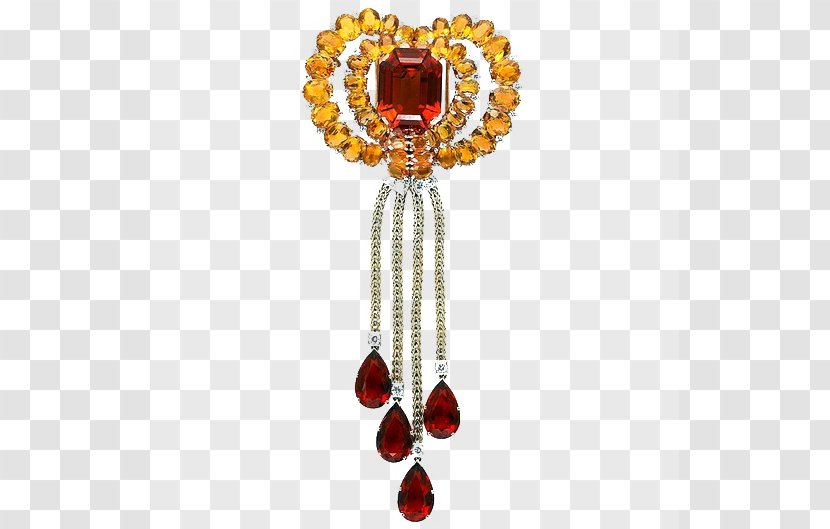 Jewellery Gemstone Ruby Diamond Brooch - Tiara - Love Pendant Transparent PNG