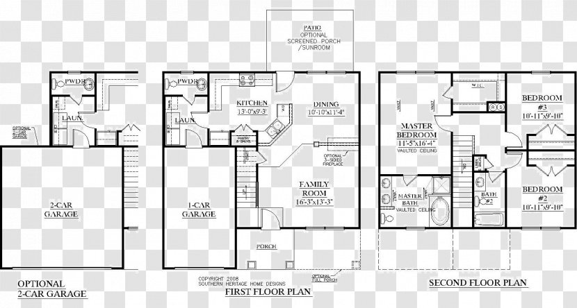 Floor Plan Drawing House - Garage - Greenwood Clipart Transparent PNG