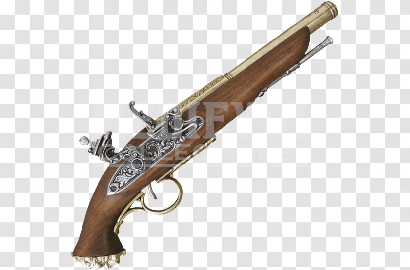 Firearm Blunderbuss Flintlock Gun Pistol - Watercolor - Handgun Transparent PNG