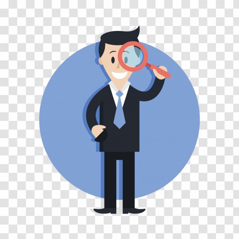 Businessperson Management CESTA DE OURO Consultant - Magnifying Glass Transparent PNG