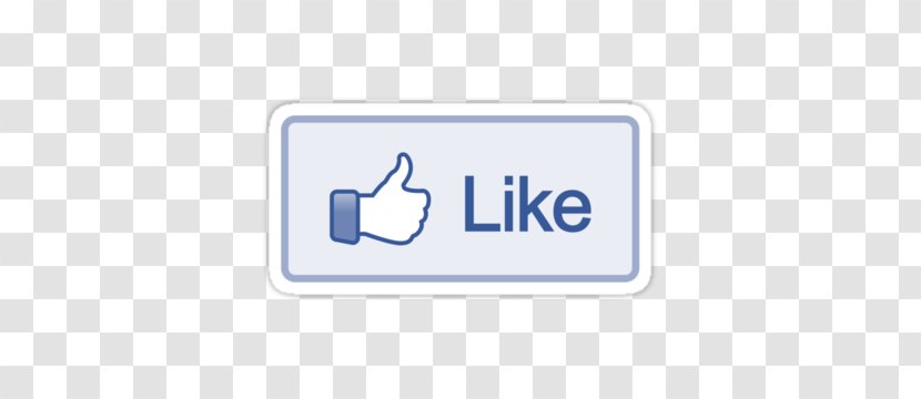 Facebook Like Button Sticker Zazzle Redbubble - Signage - Inc Transparent PNG