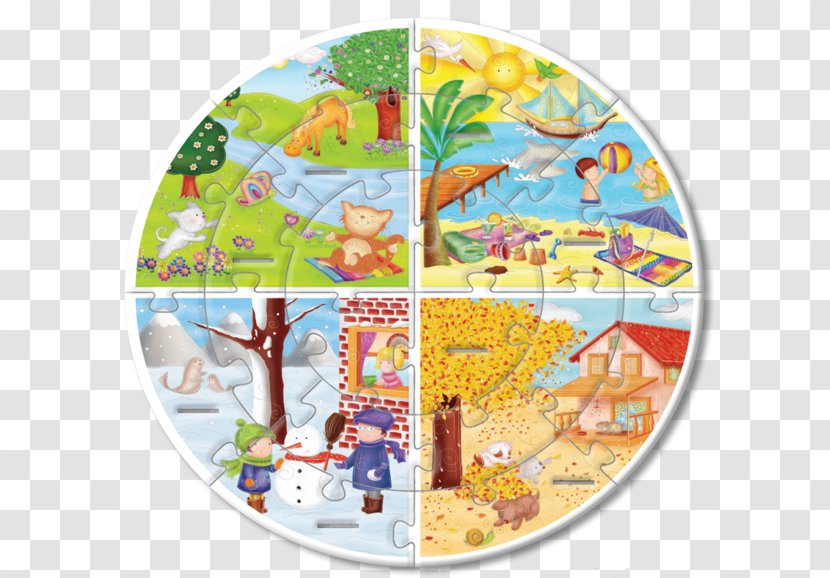 Jigsaw Puzzles Season Game Educational Toys - Spring - Oyuncaklar Transparent PNG