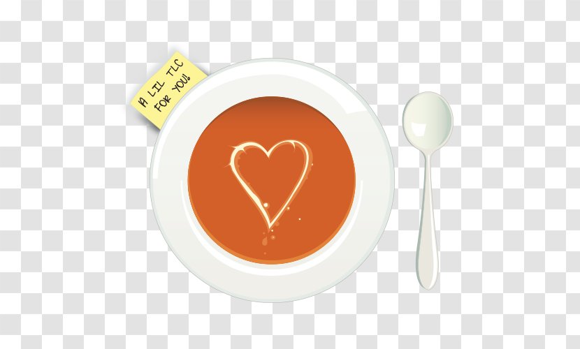 Spoon Cup Soup Dish Network Font - Orange Transparent PNG