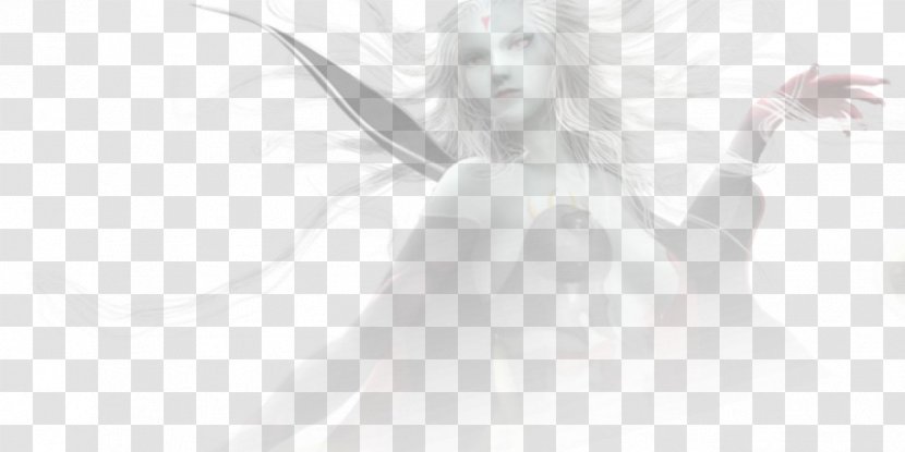 Fairy Desktop Wallpaper White Line Art Sketch - Silhouette Transparent PNG
