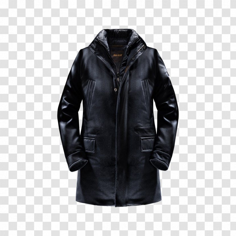Leather Jacket Black M - Moorer Transparent PNG