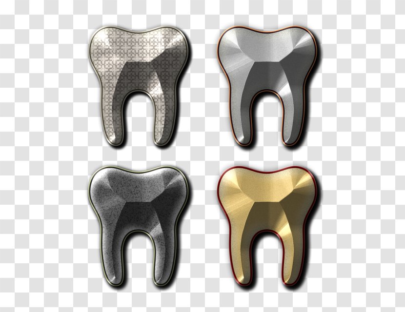Tooth Clip Art - Heart - Steel Teeth Collection Transparent PNG