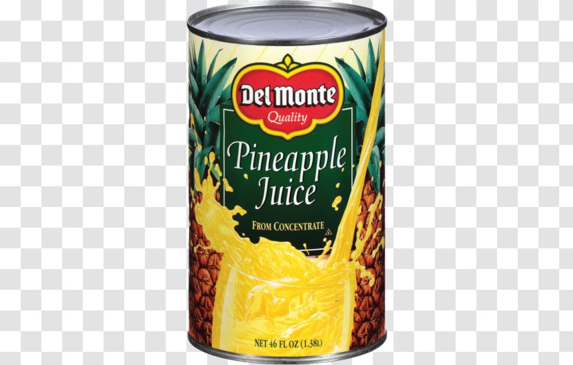 Del Monte Juice Pineapple Drink Fluid Ounce Transparent PNG