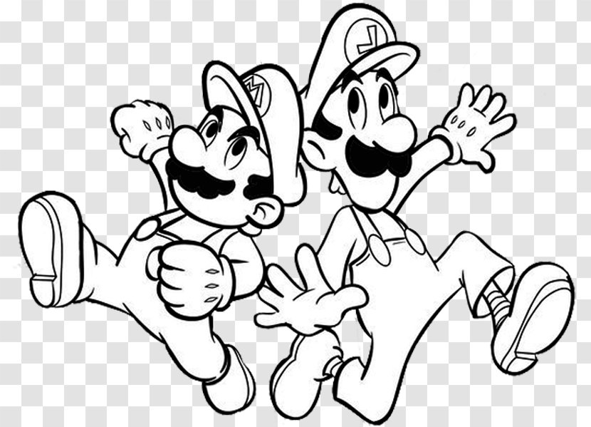 Mario & Luigi: Superstar Saga Bros. Sonic At The Olympic Games Drawing - Silhouette - Bros Transparent PNG