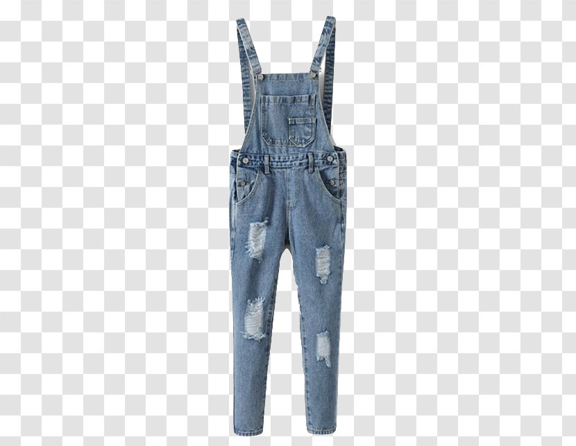 Jeans Denim Overall Pocket Clothing - Trousers - Ripped Transparent PNG