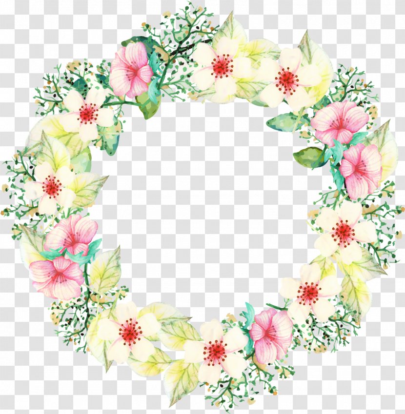 Wreath Vector Graphics Garland Floral Design - Watercolor Painting - Lei Transparent PNG