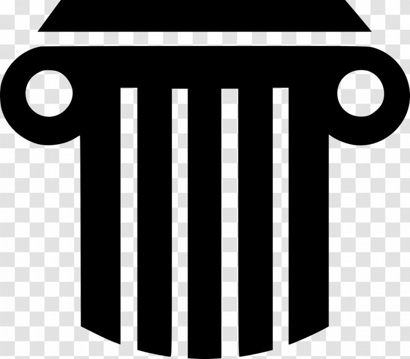 Column - Logo - Black And White Transparent PNG