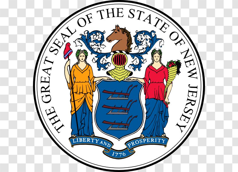 Flag And Coat Of Arms New Jersey Supreme Court Seal Washington Law - Chris Christie - NJ Map Cliparts Transparent PNG