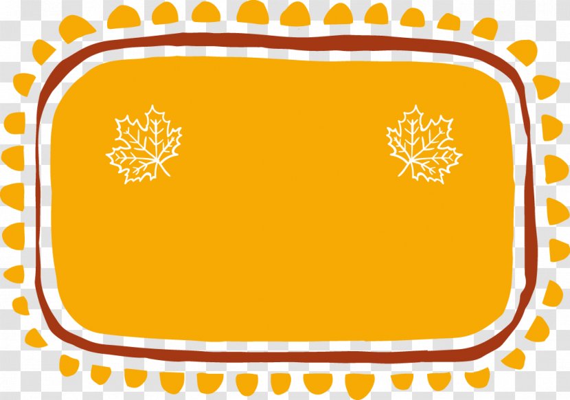 Clip Art - Orange - Yellow Maple Leaf Border Vector Transparent PNG