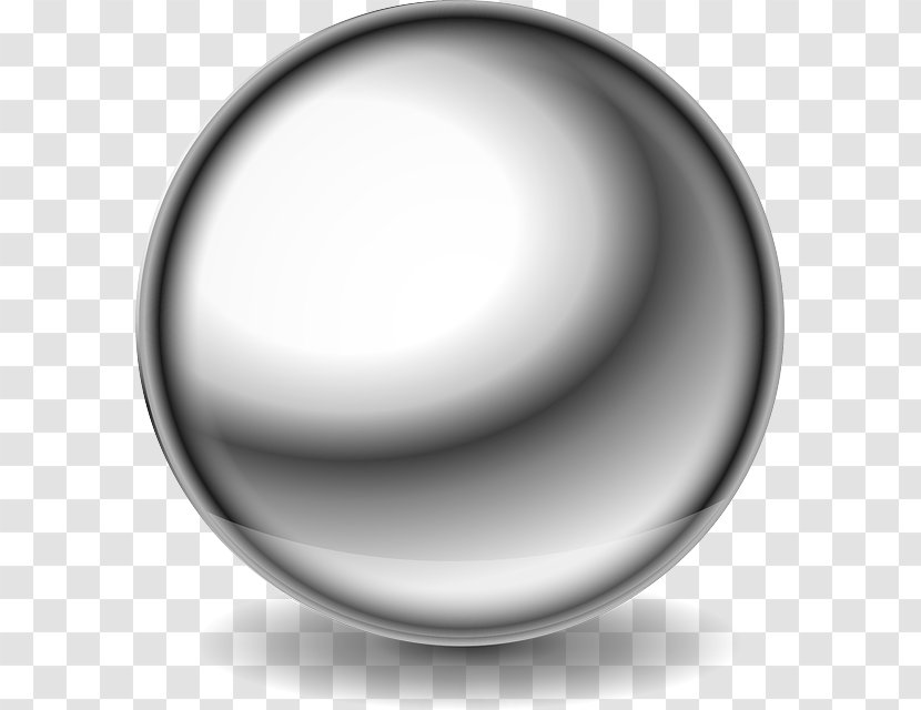 Steel Ball Metal Clip Art - Glossy Transparent PNG