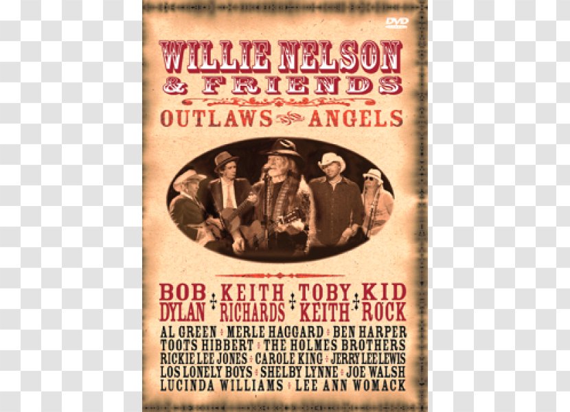 Outlaws And Angels Willie Nelson & Friends – Stars Guitars DVD The Highwaymen Country Rock - Heart - Dvd Transparent PNG