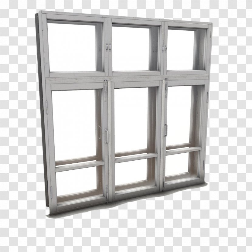 Window 3D Modeling Computer Graphics Low Poly - White Lattice Transparent PNG