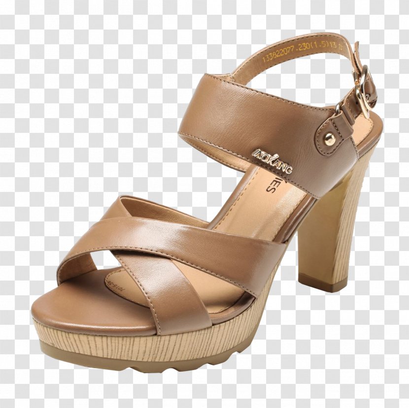 Sandal Shoe High-heeled Footwear Designer - Basic Pump - Brown Commuter Sandals Transparent PNG