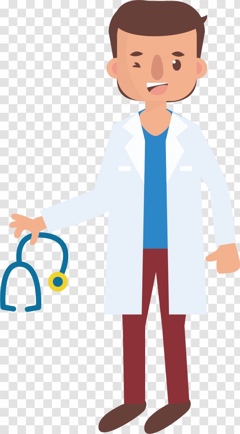 Physician Surgeon - Cartoon - White Coat Doctor Transparent PNG