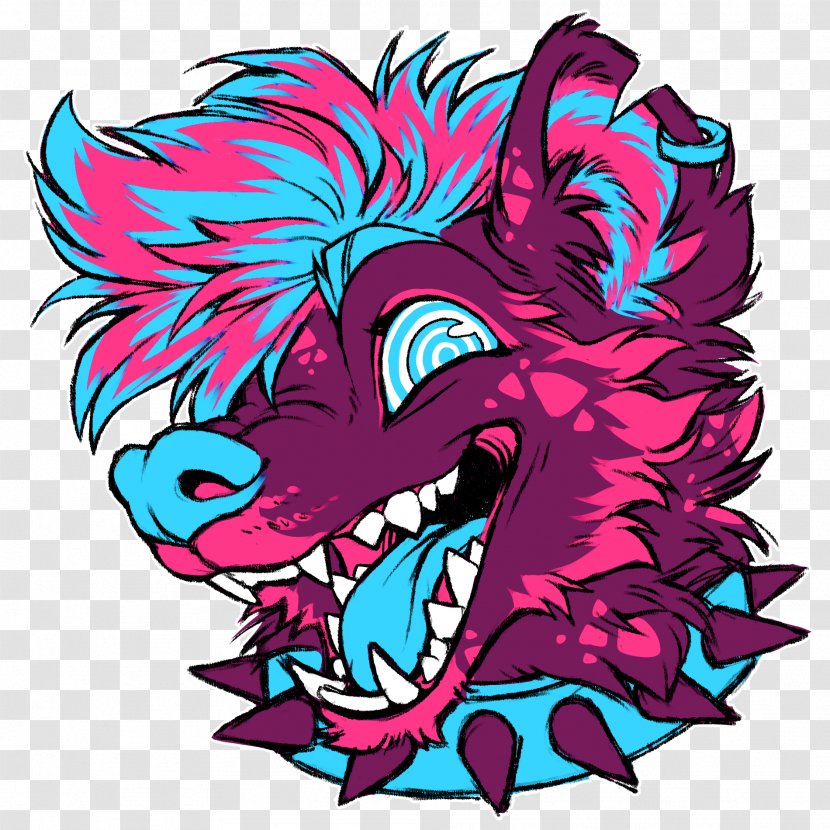 Hyena Maroon Color Purple Pink - Watercolor Transparent PNG