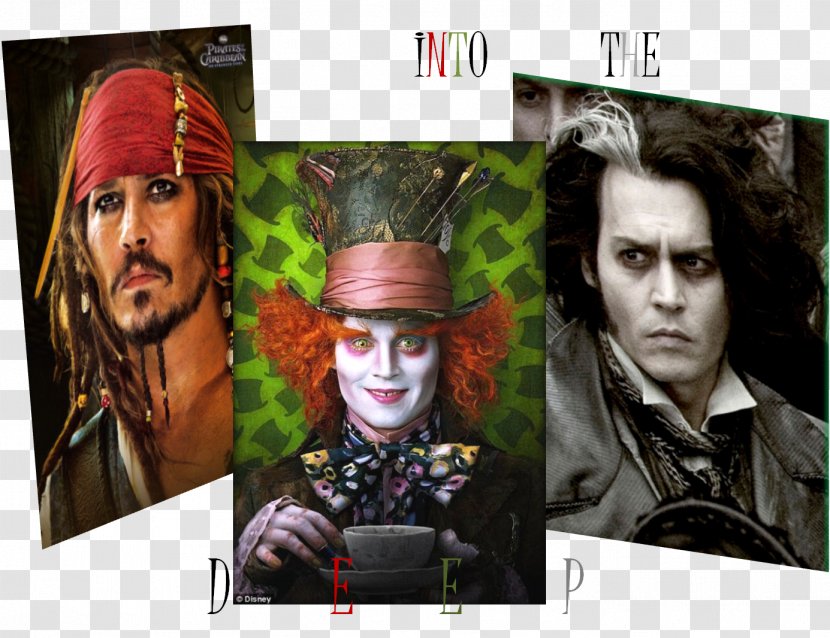 Mad Hatter Alice In Wonderland Alice's Adventures Johnny Depp - Photomontage Transparent PNG