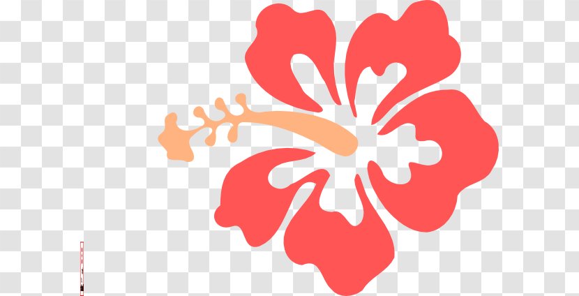 Hibiscus Schizopetalus Drawing Clip Art - Flowering Plant - Hawaiian Cartoon Cliparts Transparent PNG
