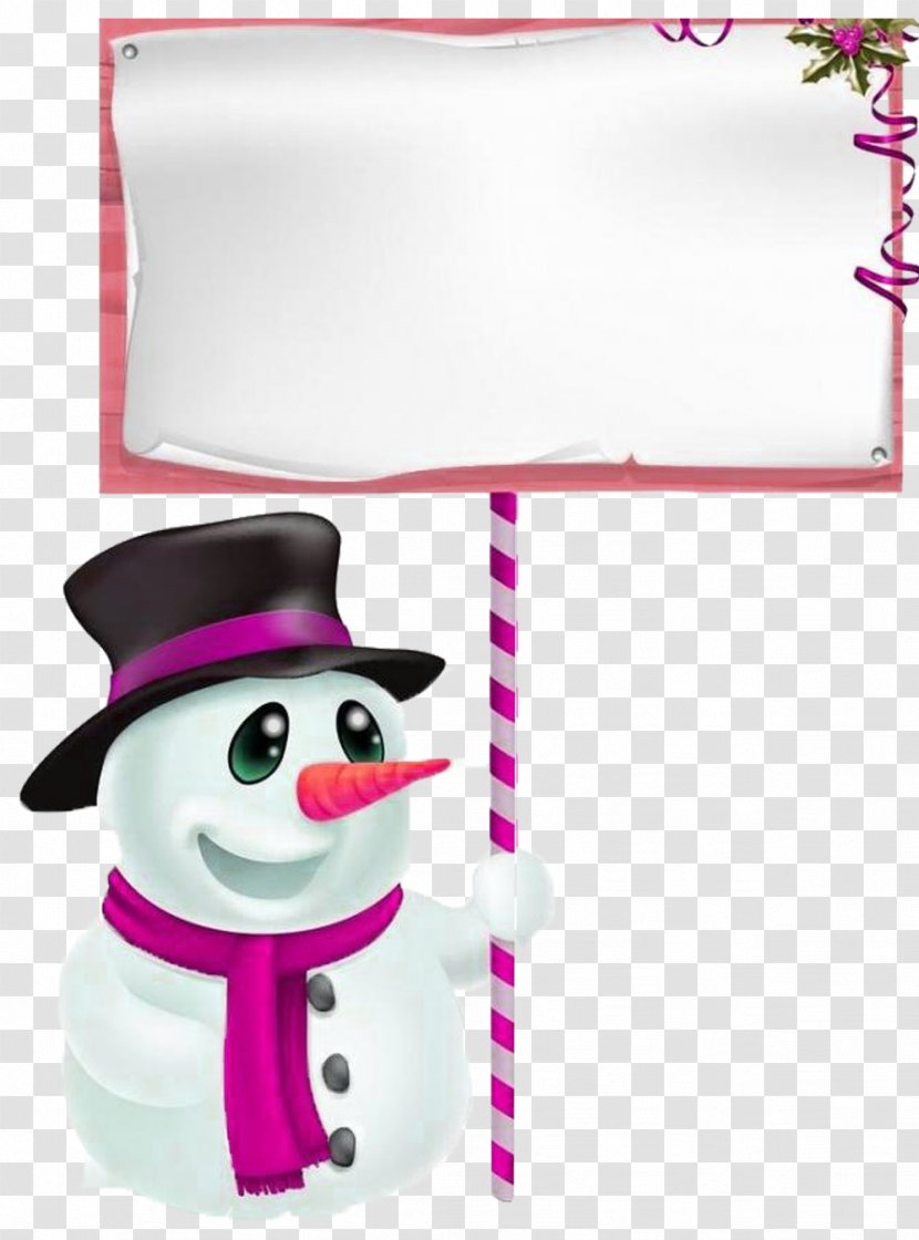 Snowman Stock Photography Clip Art - Pink - Placards Picture Material Transparent PNG