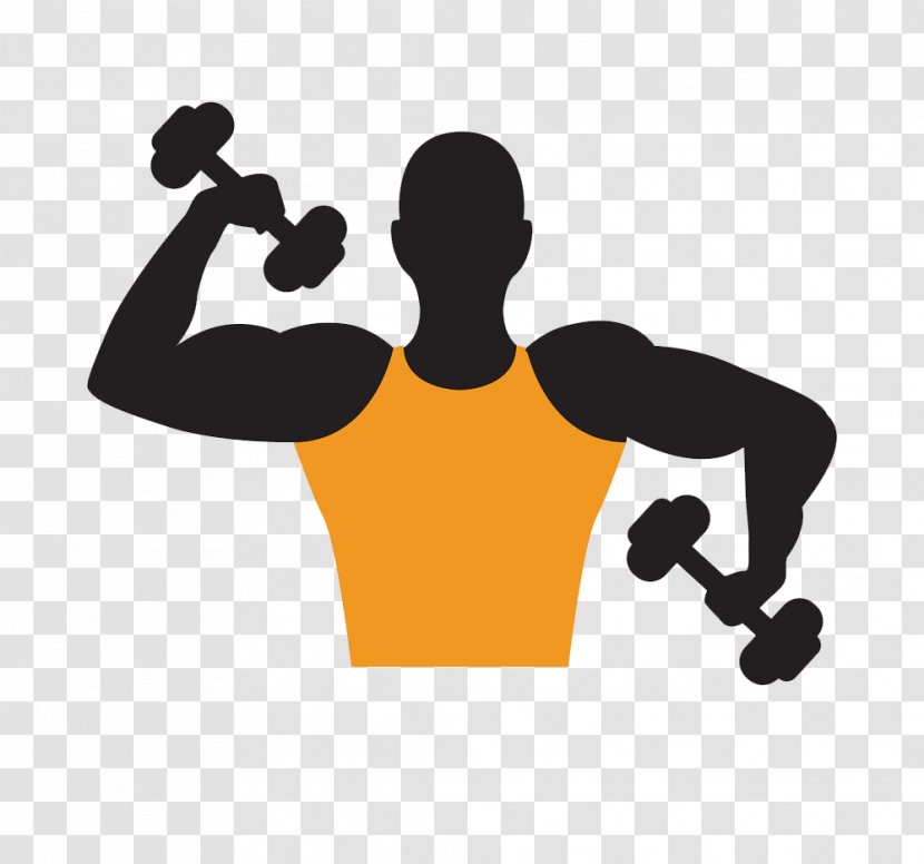 Bodybuilding Dumbbell - Aerob Trening - Man Lifting Dumbbells Transparent PNG