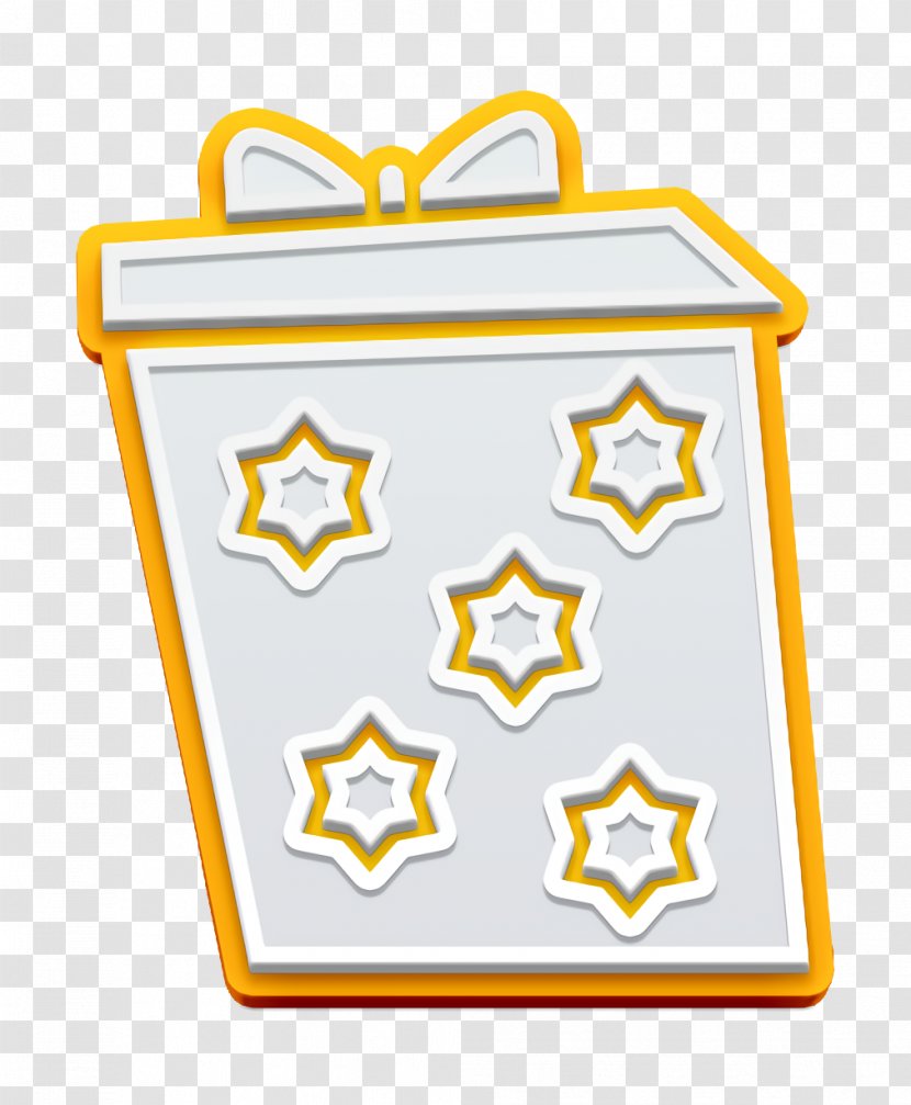 Christmas Icon Gift Giftbox - Yellow - Present Transparent PNG