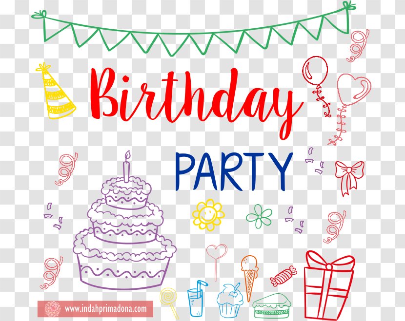 Birthday Cake Party Text - Supply Transparent PNG