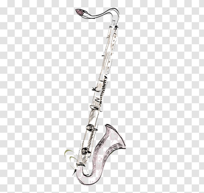 Saxophone Drawing Watercolor Painting Musical Instrument - Silhouette - Sketch Transparent PNG