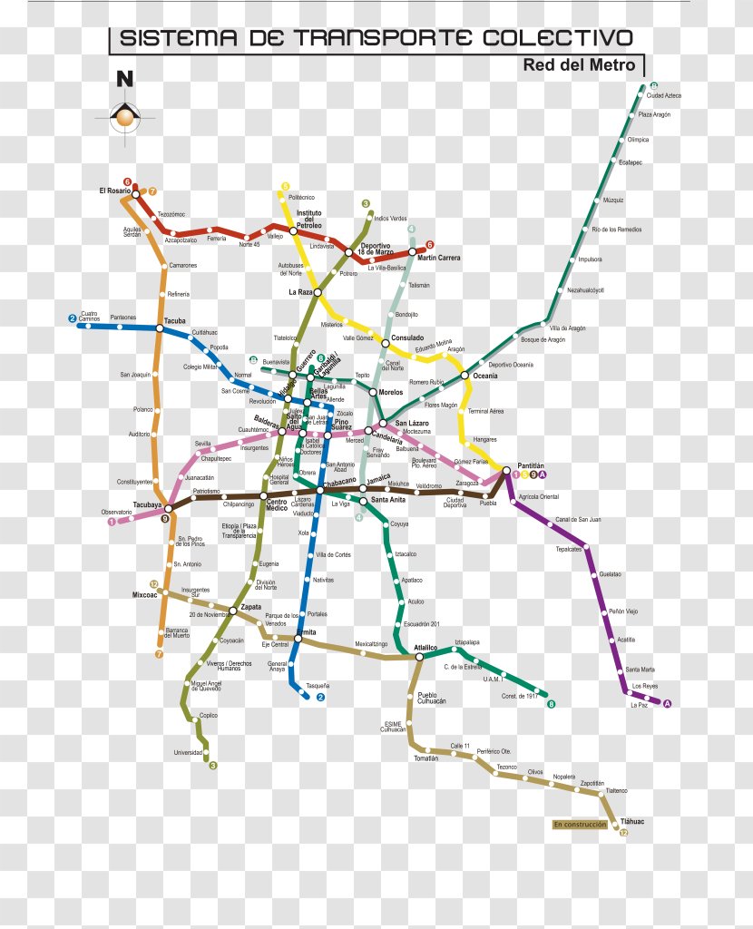 Rapid Transit Metro Coyoacán Mexico City Map Transparent PNG