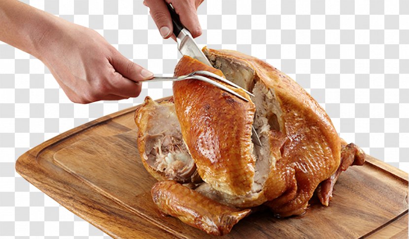 Turkey Meat Roast Chicken Food Roasting - Carving Transparent PNG