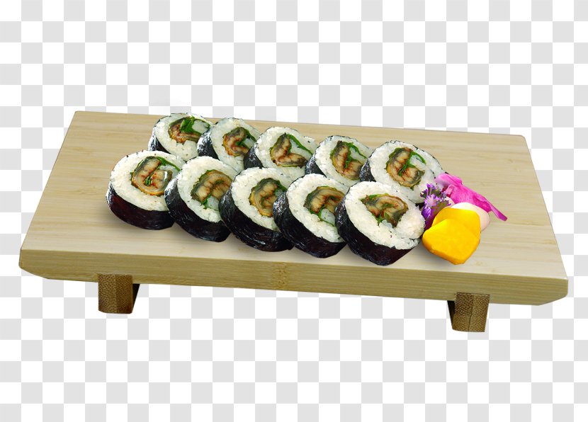 California Roll Sushi Japanese Cuisine Gimbap Teppanyaki - Asian Food - Table Transparent PNG