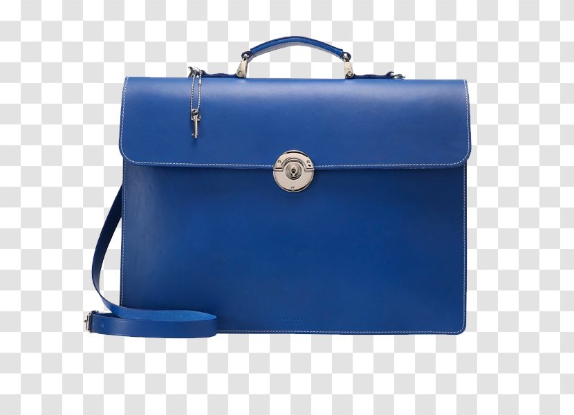 Briefcase Handbag Zalando Leather - Azure - Taobao Blue Copywriter Transparent PNG