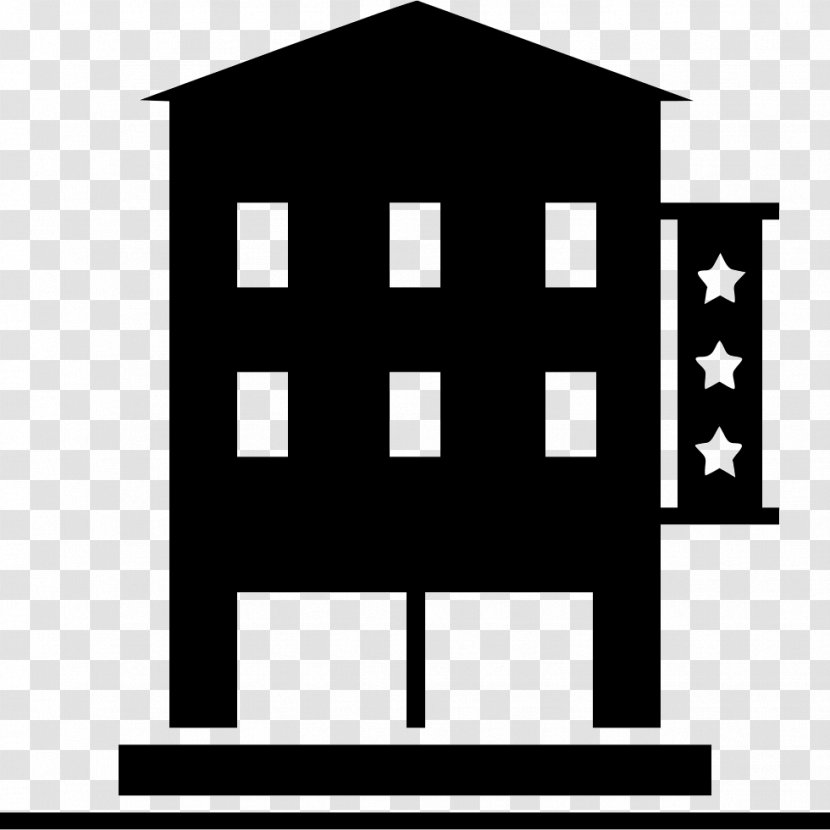 Hotel Icon Accommodation - Monochrome Transparent PNG