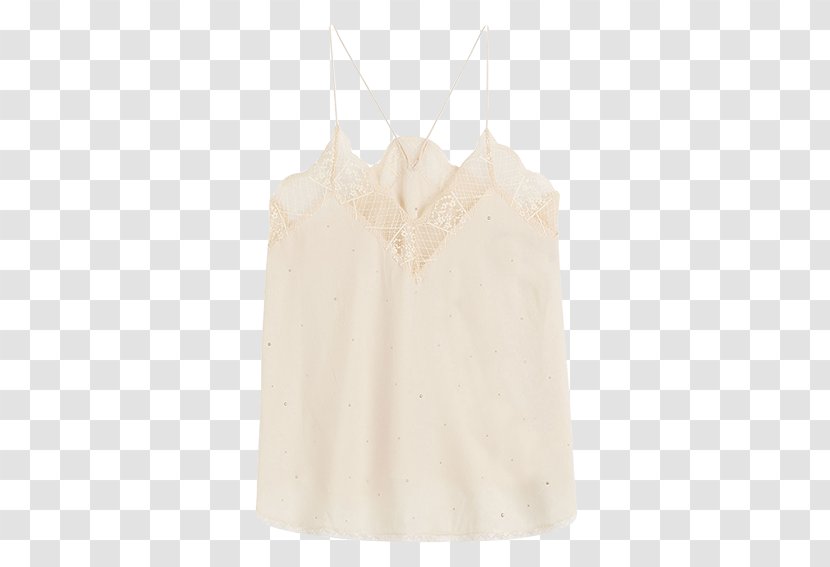 Sleeve Blouse Dress Neck - Beige Transparent PNG
