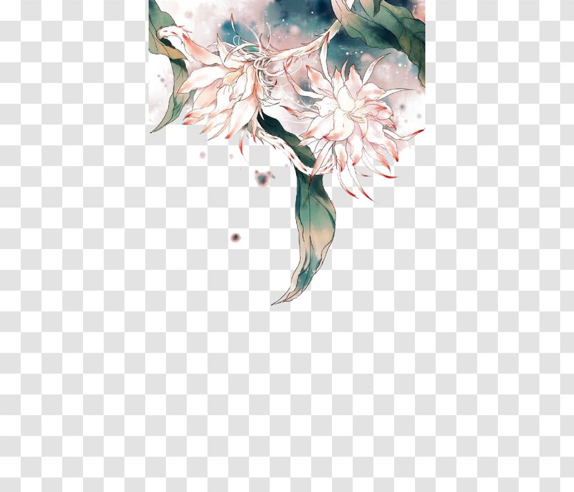 Watercolor Painting Pixel Transparency And Translucency - Lotus Transparent PNG