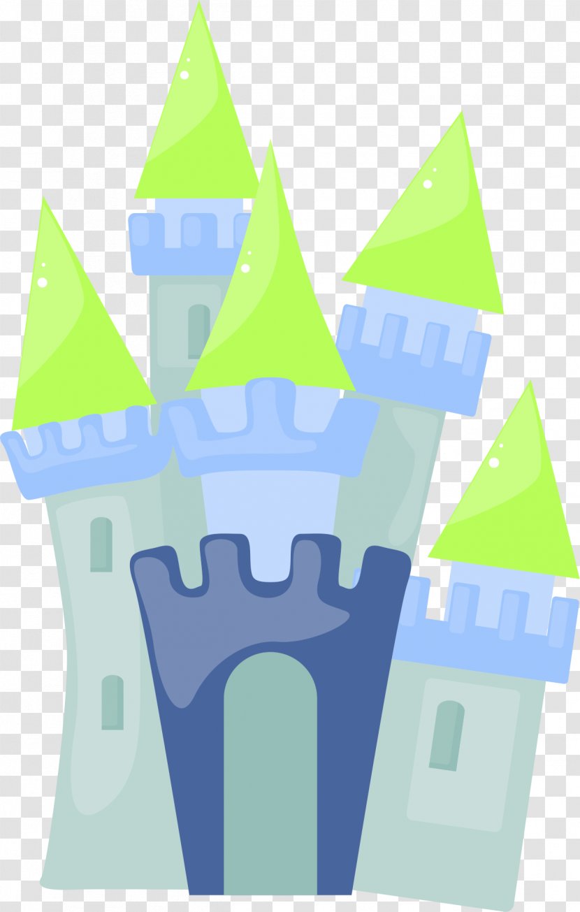 Cartoon Clip Art - Blue - Green Castle Transparent PNG