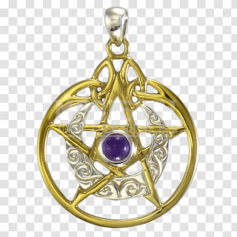 Amethyst Charms & Pendants Pentacle Pentagram Gold - Silvergilt - Dreamcatcher Earrings Transparent PNG