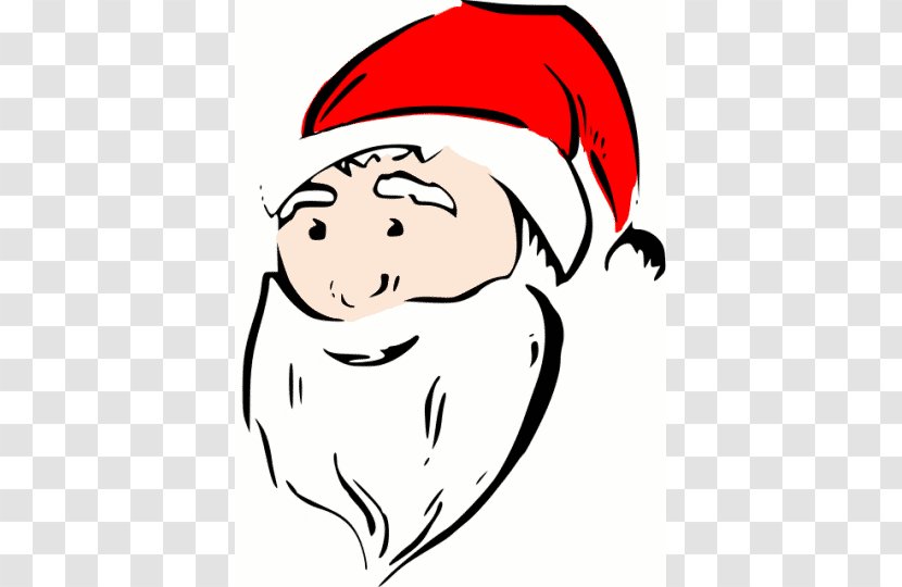 Santa Claus Cartoon Face Clip Art - Images Of Father Christmas Transparent PNG