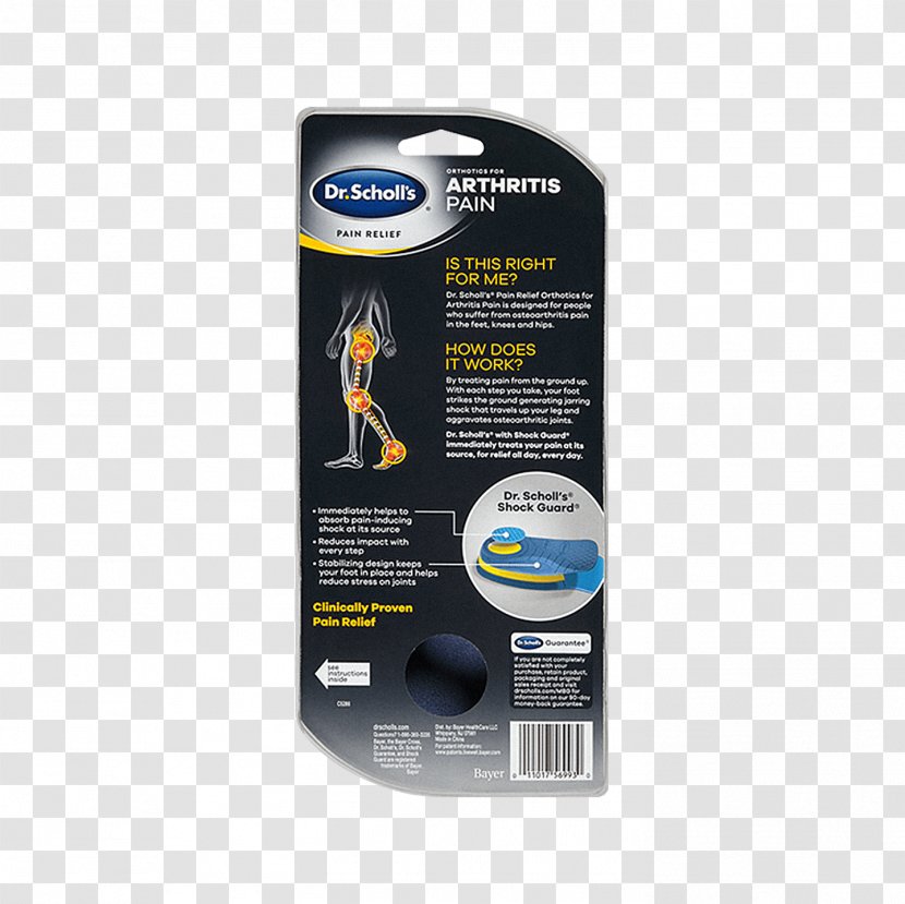 Dr. Scholl's Pain Management Osteoarthritis Rheumatoid Arthritis - Joint Relief Transparent PNG