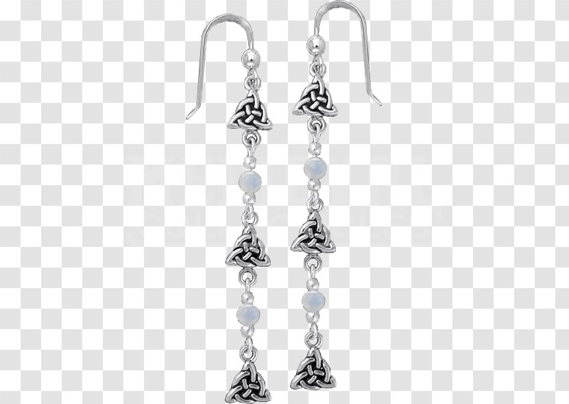 Earring Jewellery Silver Triquetra Celtic Knot - Charms Pendants - Dangling Transparent PNG