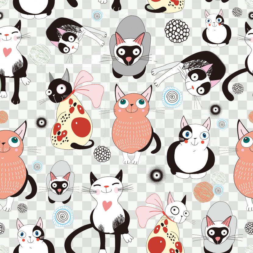 Cat Cartoon Wallpaper - Vertebrate - Japanese Background Transparent PNG