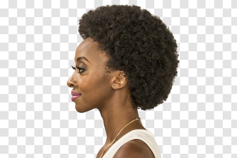 Afro Jheri Redding Curl Hair Coloring Wig - Natural Transparent PNG