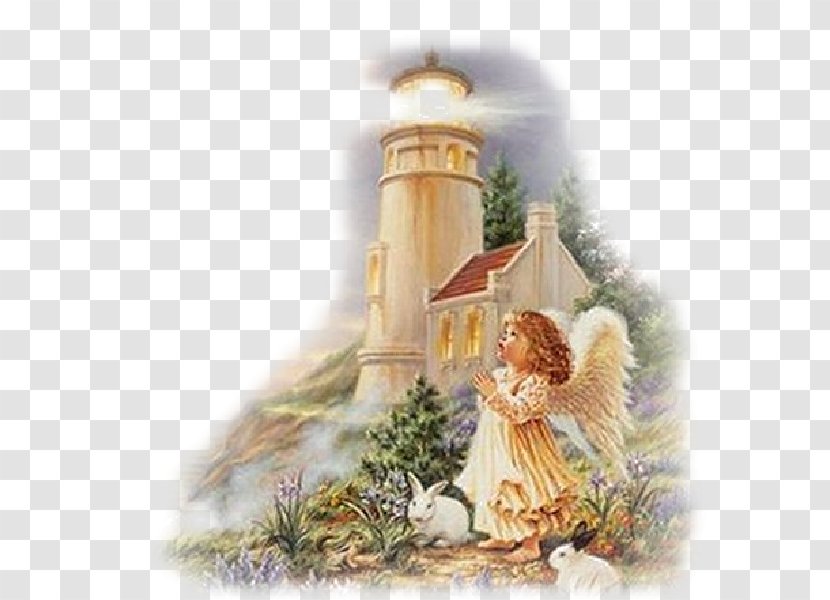 Guardian Angel Cherub Painting - Christmas Transparent PNG