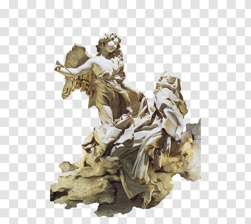 Ecstasy Of Saint Teresa Santa Maria Della Vittoria St. Peter's Baldachin Aeneas, Anchises And Ascanius Sculpture - Baroque - Bernini Transparent PNG