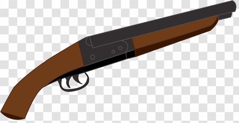 Double-barreled Shotgun Sawed-off Gun Barrel Shell - Silhouette - Cartoon Transparent PNG