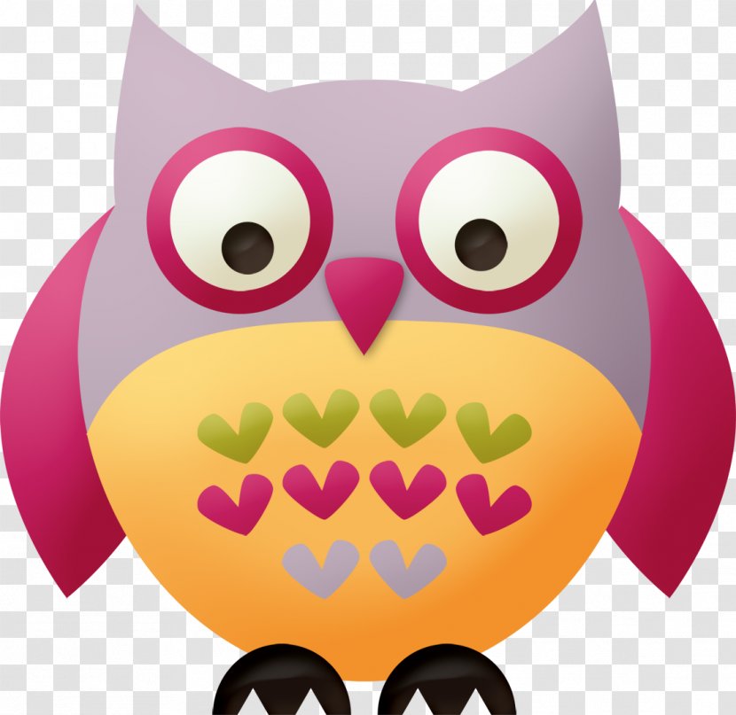 Owl Cartoon Clip Art - Bird Of Prey Transparent PNG