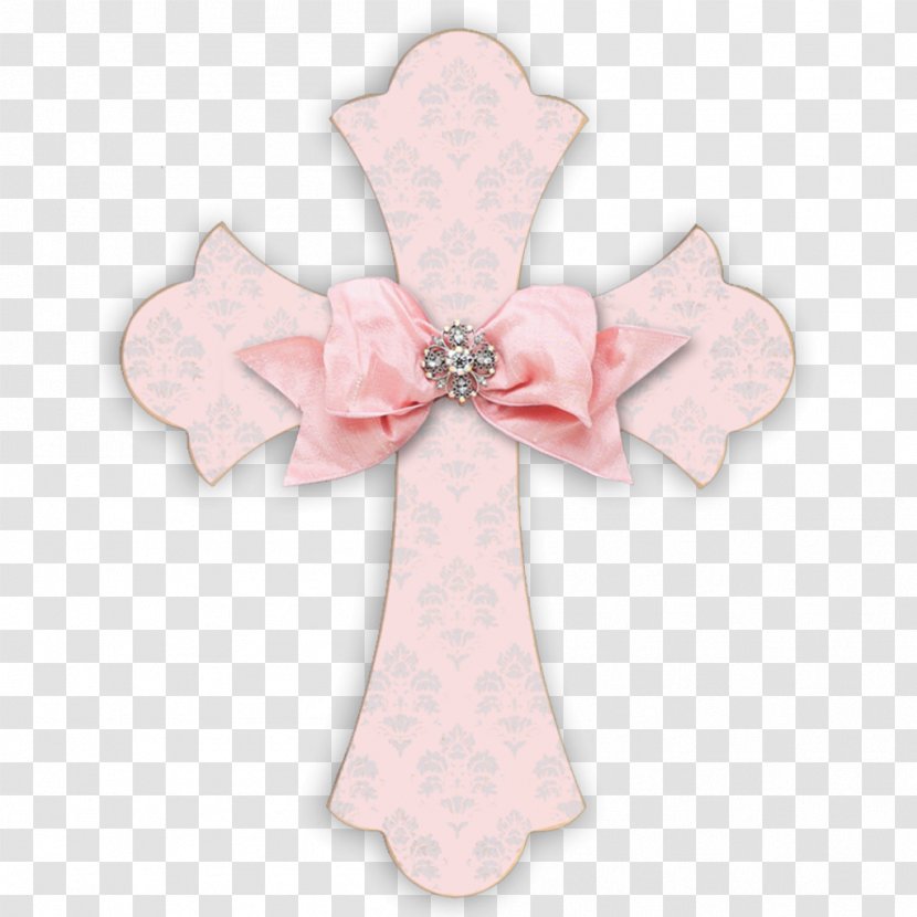 Pink Cross Necklace Christian Clip Art - Fuchsia Transparent PNG