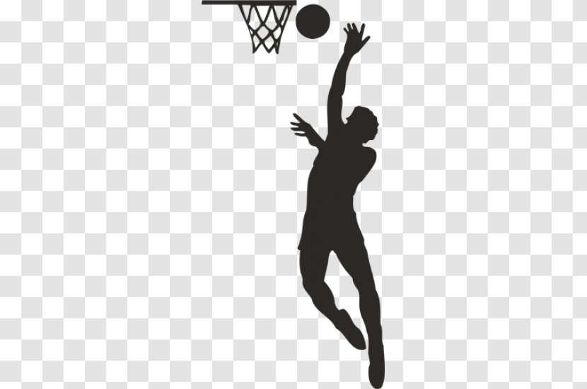 Basketball Player Slam Dunk Sport Jumpman - Black Transparent PNG